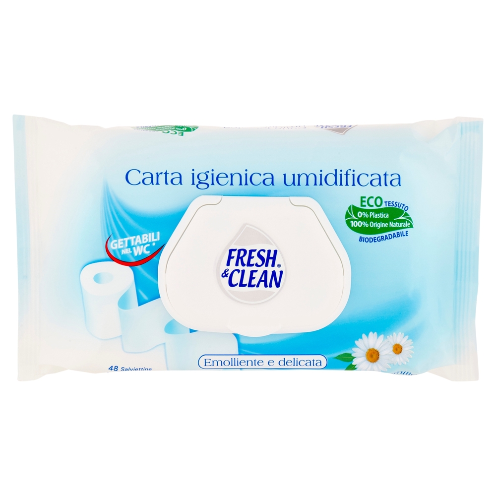 Fresh & Clean Carta igienica umidificata Salviettine alla Camomilla 48 pz